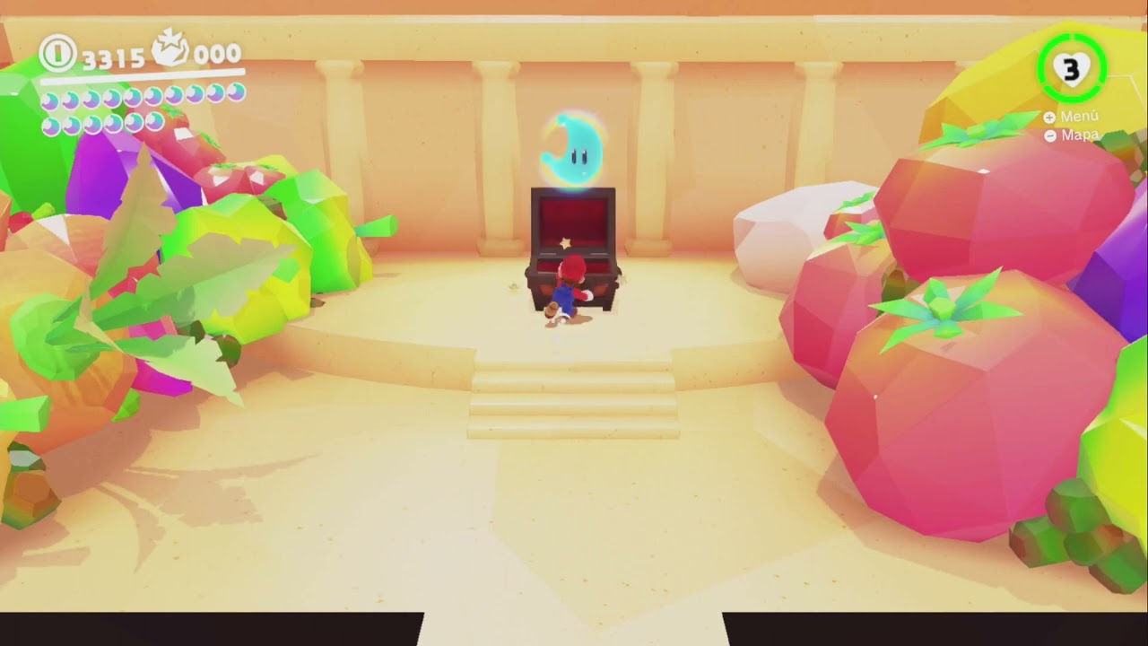 Super Mario Odyssey - Reino de los Fogones - Cofre del tesoro vegetal
