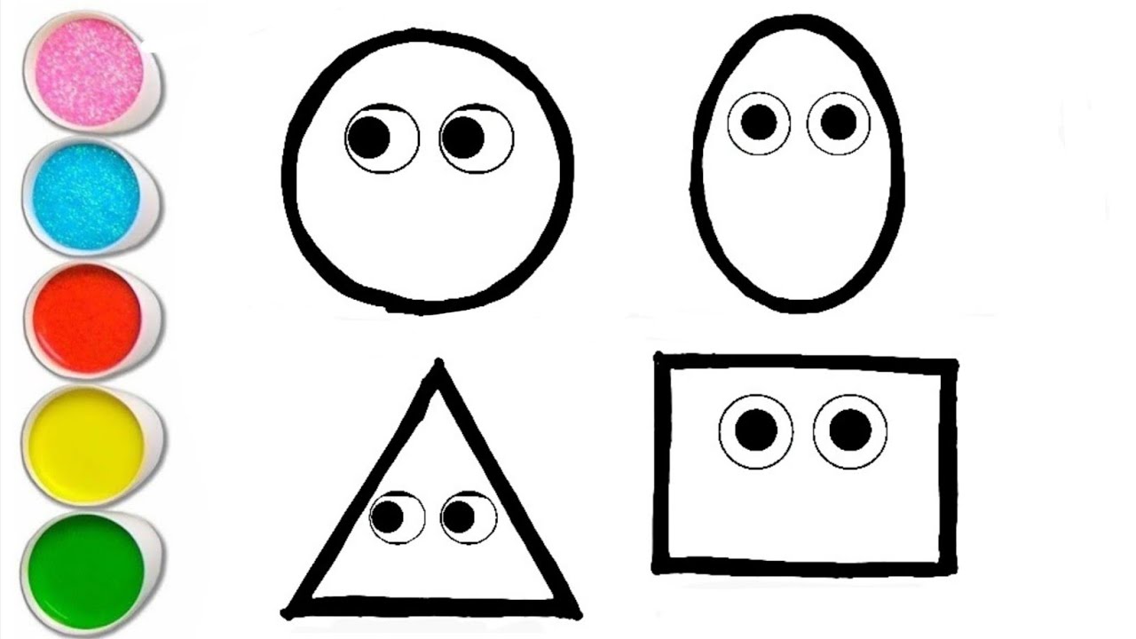 Shapes drawing for kids, Learn 2d shapes, colors for toddlers | Preschool Learning part - 4 #shapes 