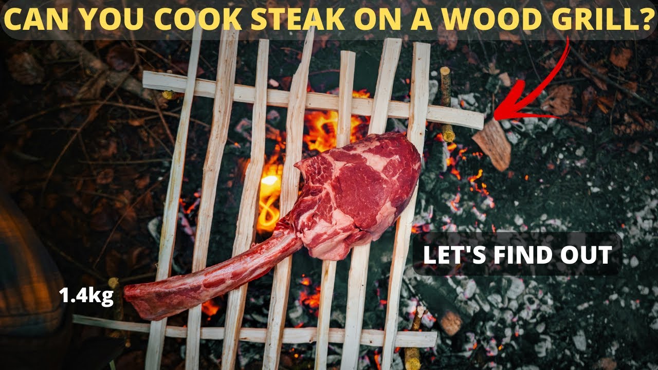 HUGE STEAK (1.4kg) COOKED ON A WOODEN GRILL - Is It Possible? Let's find out!