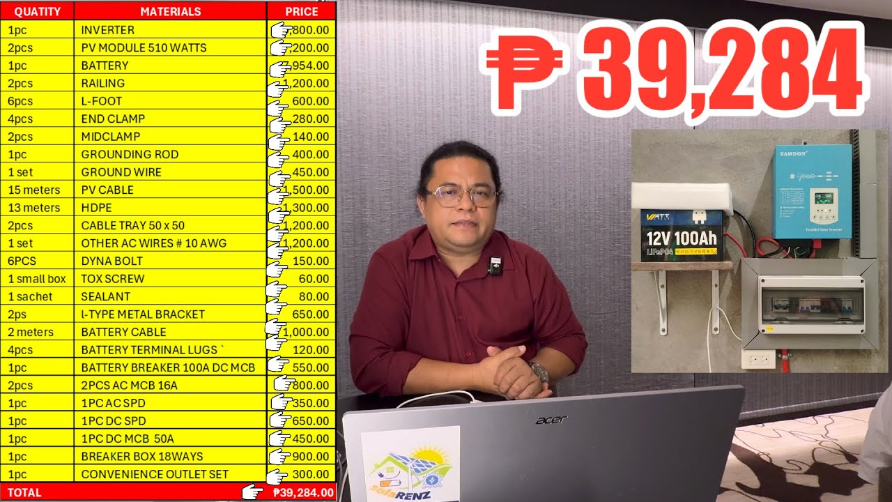 MURA at QUALITY NA SMALL SOLAR SET UP HYBRID OFF-GRID | Less than ₱ 40,000 