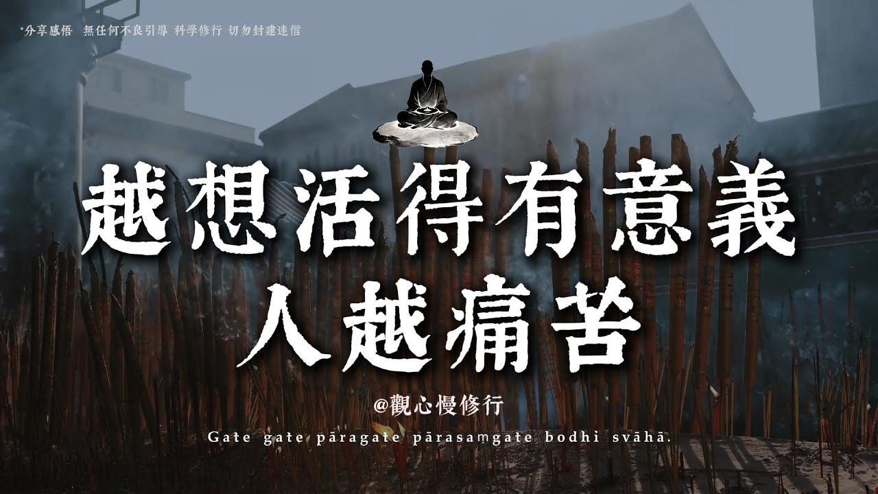 佛法點破真相：執着意義，才是人生最大的苦丨#觀心慢修行 #國學 #佛學 #療愈 #佛法智慧 #人生智慧 #修行