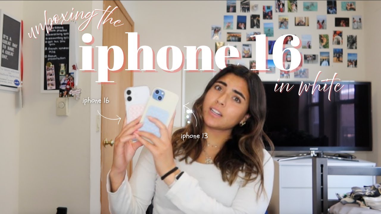 UNBOXING THE IPHONE 16!! | set up + accessories