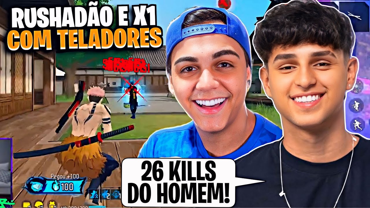 NOBRU FOI RUSHADÃO E FEZ 26 KILLS! FOI X1 COM VÁRIOS TELADORES! FREITAS CARREGOU ALEATÓRIOS! React