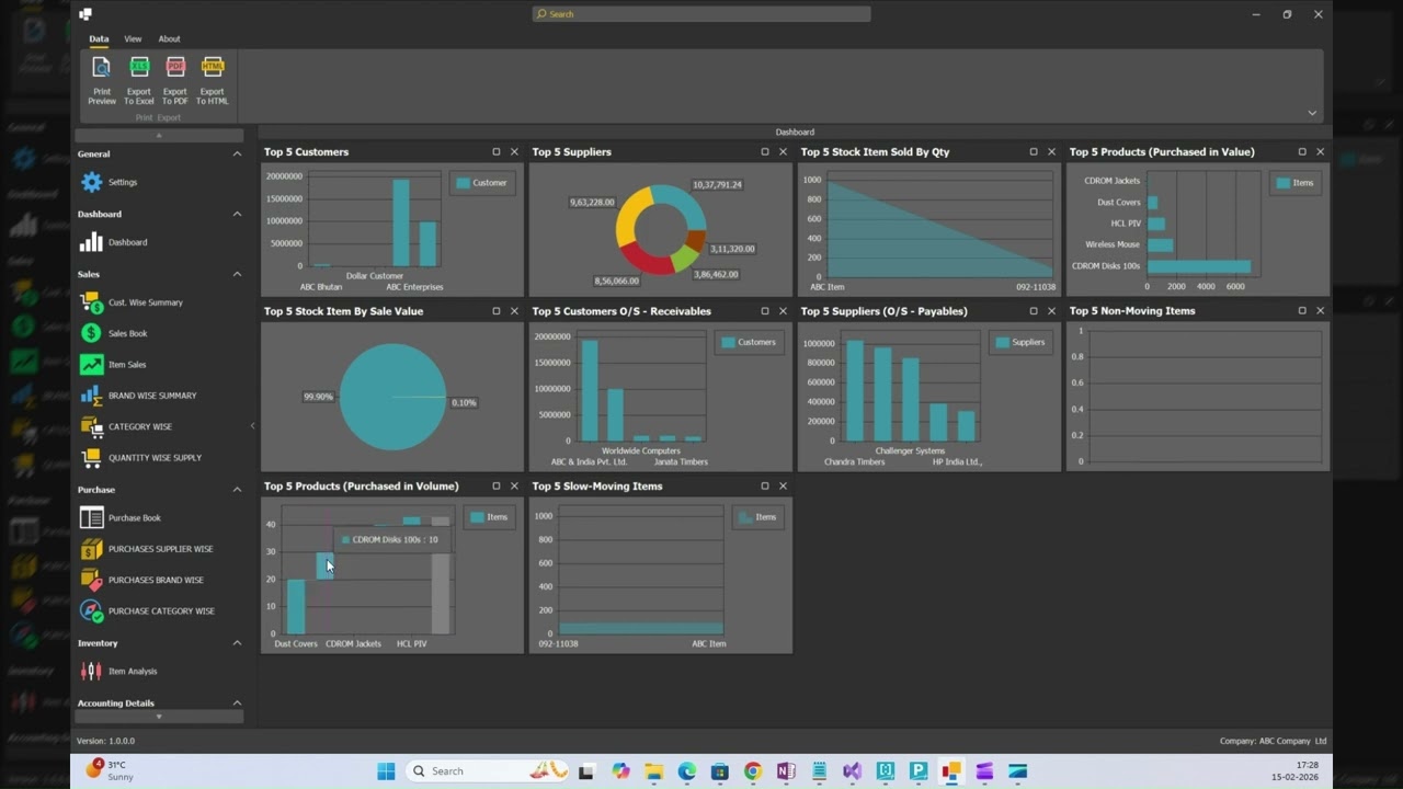 Tally Analytics, Advanced Business Insights for Tally Prime. #tallyprime #TallyAnalytics #TallyBI