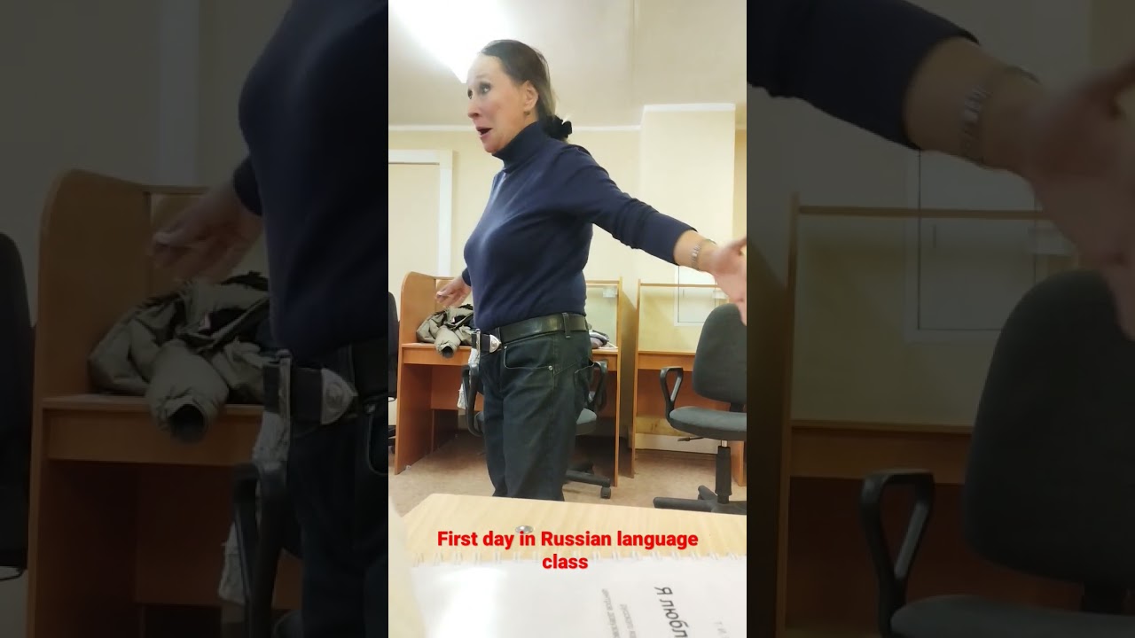 first day in russian language class, Moscow city