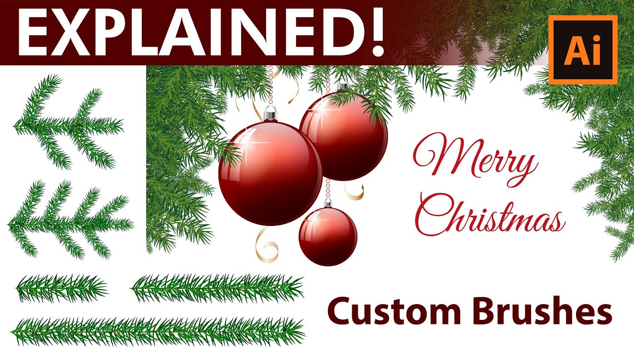 How to create Custom Brushes for Pine Branches - Adobe Illustrator Tutorial