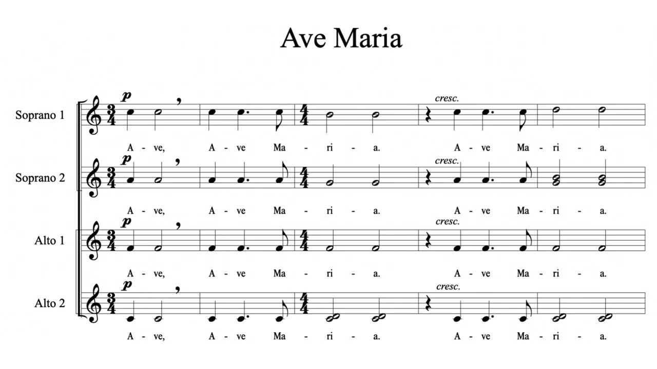 Ave Maria (for SSAA a cappella choir)