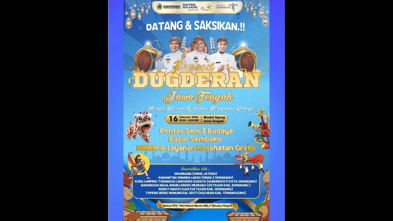 [LIVE EVENT] PROSESI PUNCAK DUGDERAN – MASJID AGUNG JAWA TENGAH (16/02/2026)