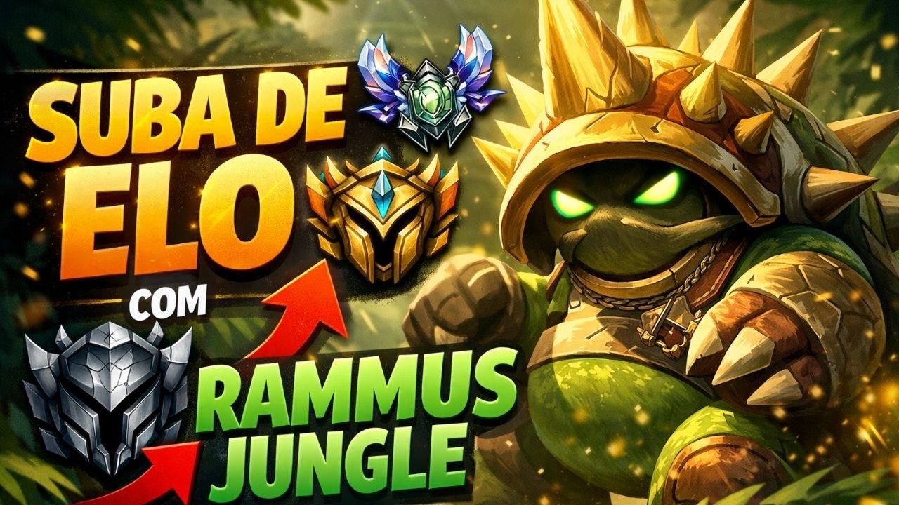 Como SUBIR DE ELO com RAMMUS JUNGLE no League of Legends