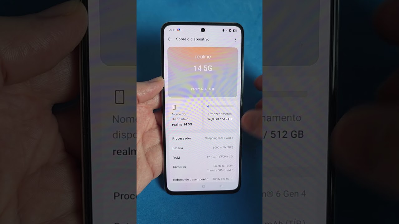 REALME 14 MEMÓRIA RAM VIRTUAL 