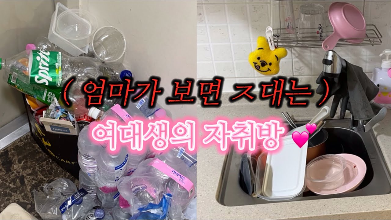 엄마가보면 즞대는 22살 여대생의 자취방 ~ 🩷