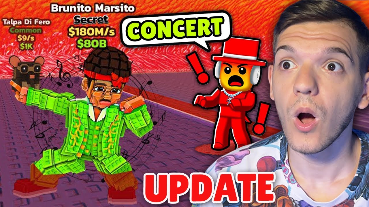 🔴CONCERT BRUNO MARS IN ROBLOX STEAL A BRAINROT! HAI SA IL VEZI