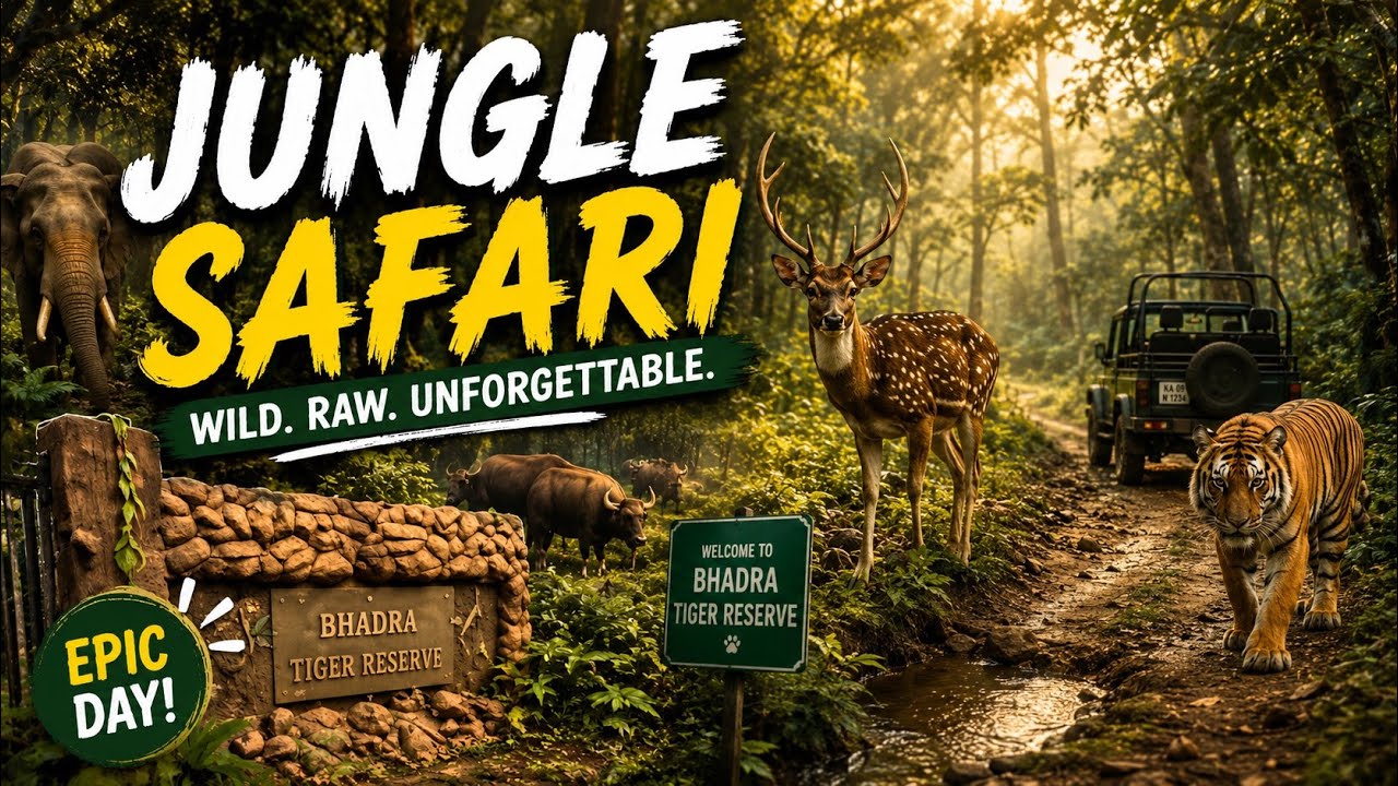 🍃Jungle safari🪾🦘| Vlog, Wildlife, Chikmagalur, Karnataka, Like, Share, Subscribe |
