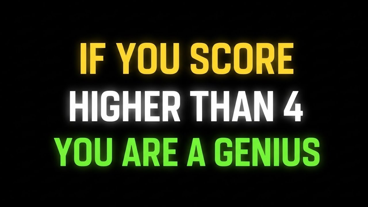 If You Score Higher Than 4, You Are a Genius | Hard Brain Quiz