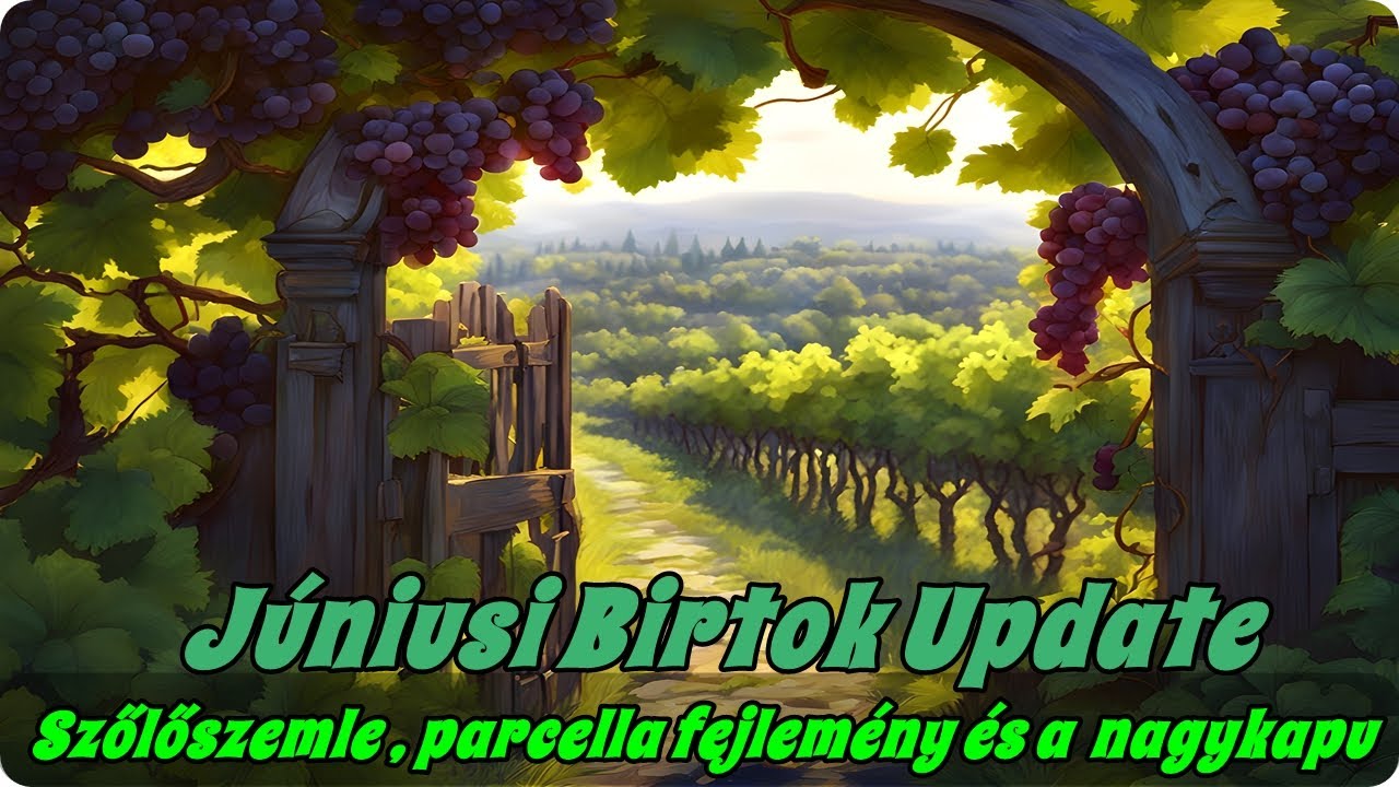 Szőlőszemle🍇 parcellafejlemény⛺ és a tölgyfa nagykapu ⛩ - 🌳Júniusi Birtok Update 🌳
