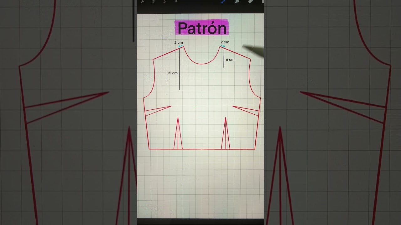 Escote asim&eacute;trico - tutorial de patronaje  #escote #patron #patronaje #costura #tutorial