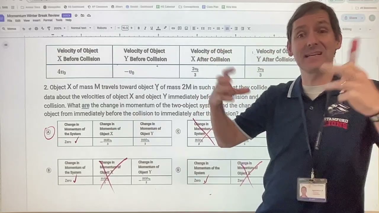 Momentum Review Questions (Cumulative)