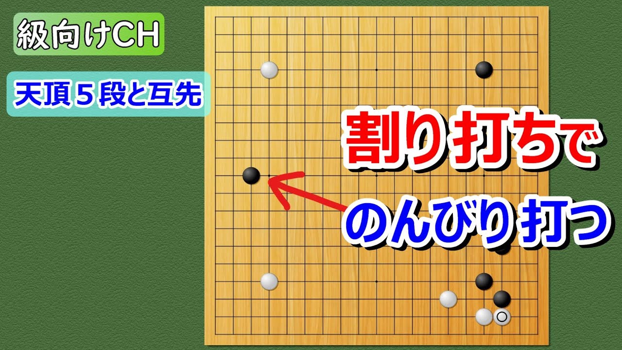 【囲碁】級向け・互先黒番　ぼ~と見てるだけで碁がわかる