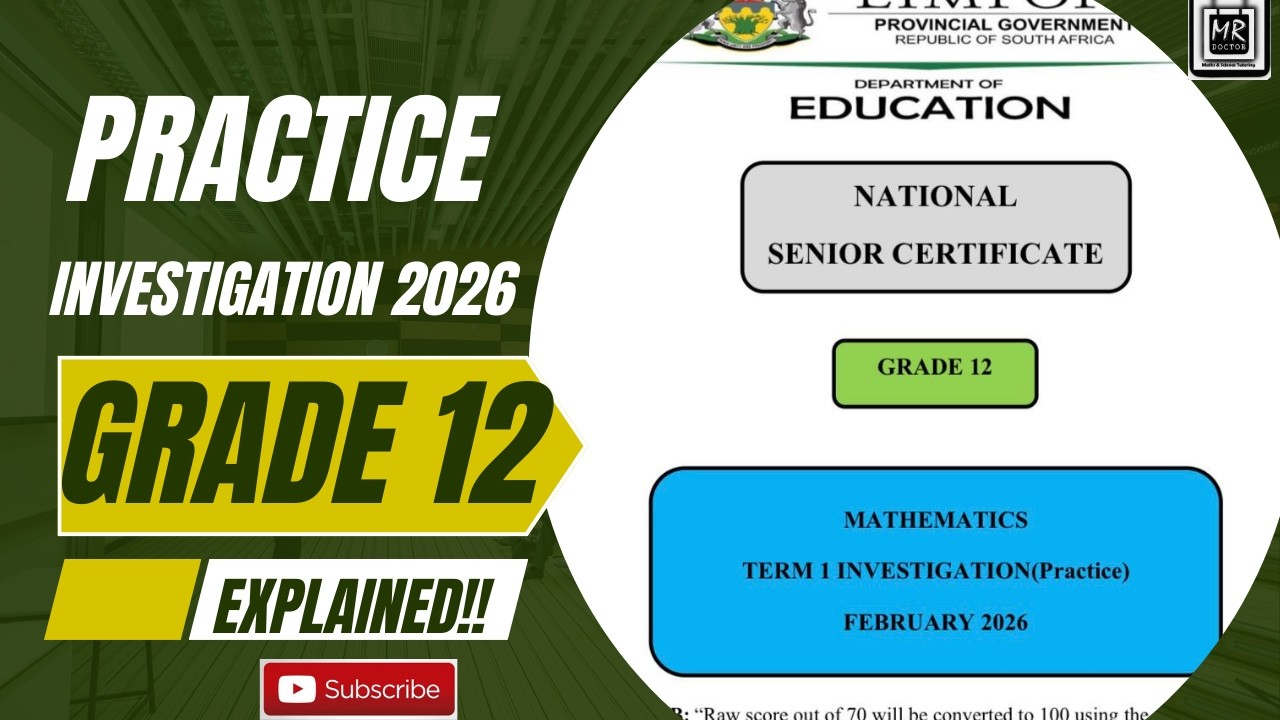 Grade 12 Maths Investigation 2026 Explained | Term 1