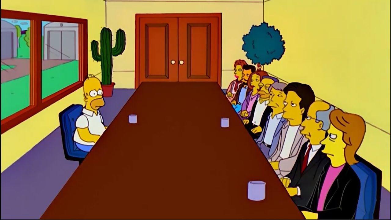 Simpsons ! 심슨 초조해하며 인터뷰하는 호머