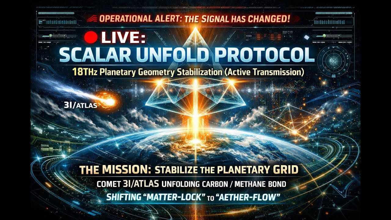🔴 LIVE: SCALAR UNFOLD PROTOCOL | 18THz Planetary Geometry Stabilization (Active Transmission)