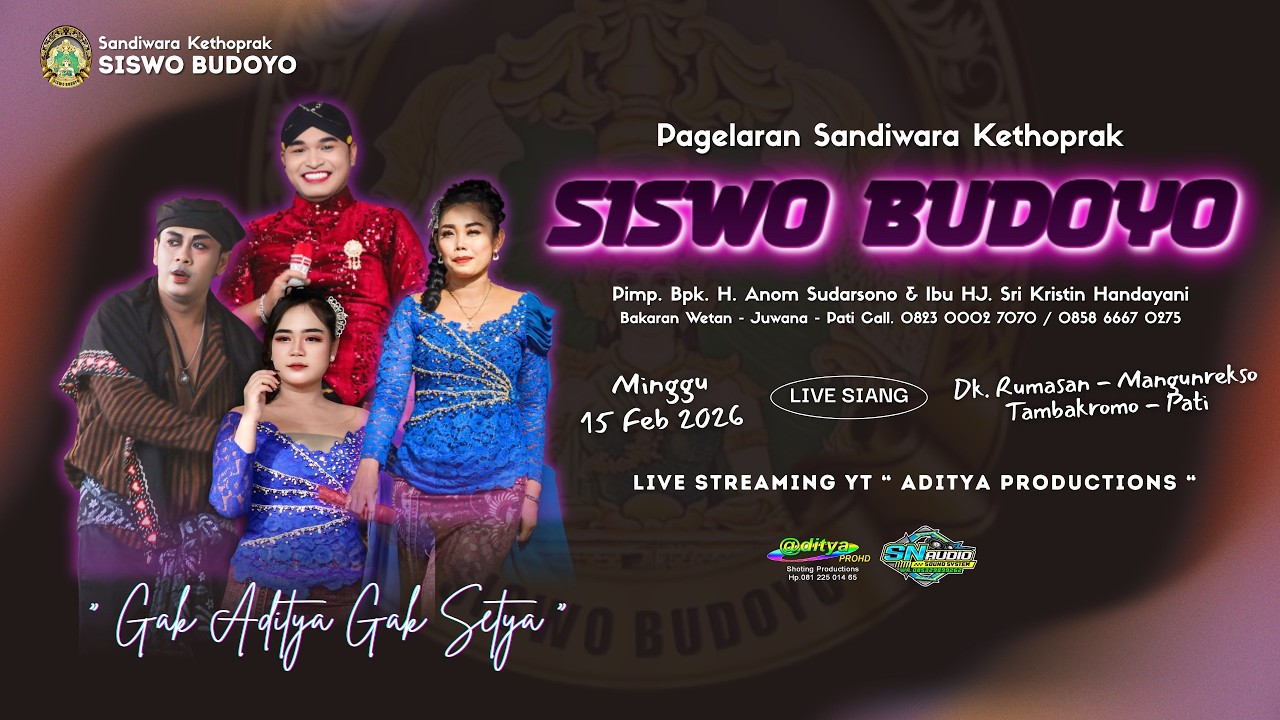 ✅LIVE KETHOPRAK SISWO BUDOYO [SIANG] :: RUMASAN MANGUNREKSO TAMBAKROMO
