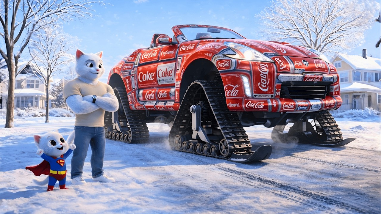 They Mocked the Kitten’s Broken Snowmobile— Until the Red Snow Car Changed Everything | AI Cat Story