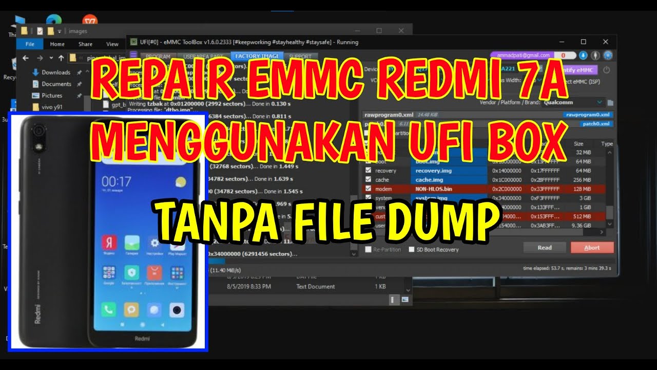REPAIR EMMC REDMI 7A TANPA DUMP #repair