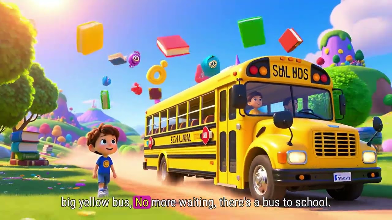 The Big Yellow Bus Song | Back to School Nursery Rhyme for Kids