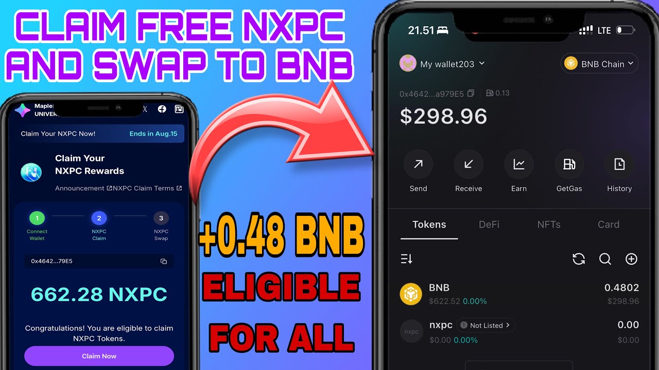 Claim Free Airdrop NEXSPACE NXPC ~ 0.48 BNB on BitgetWallet