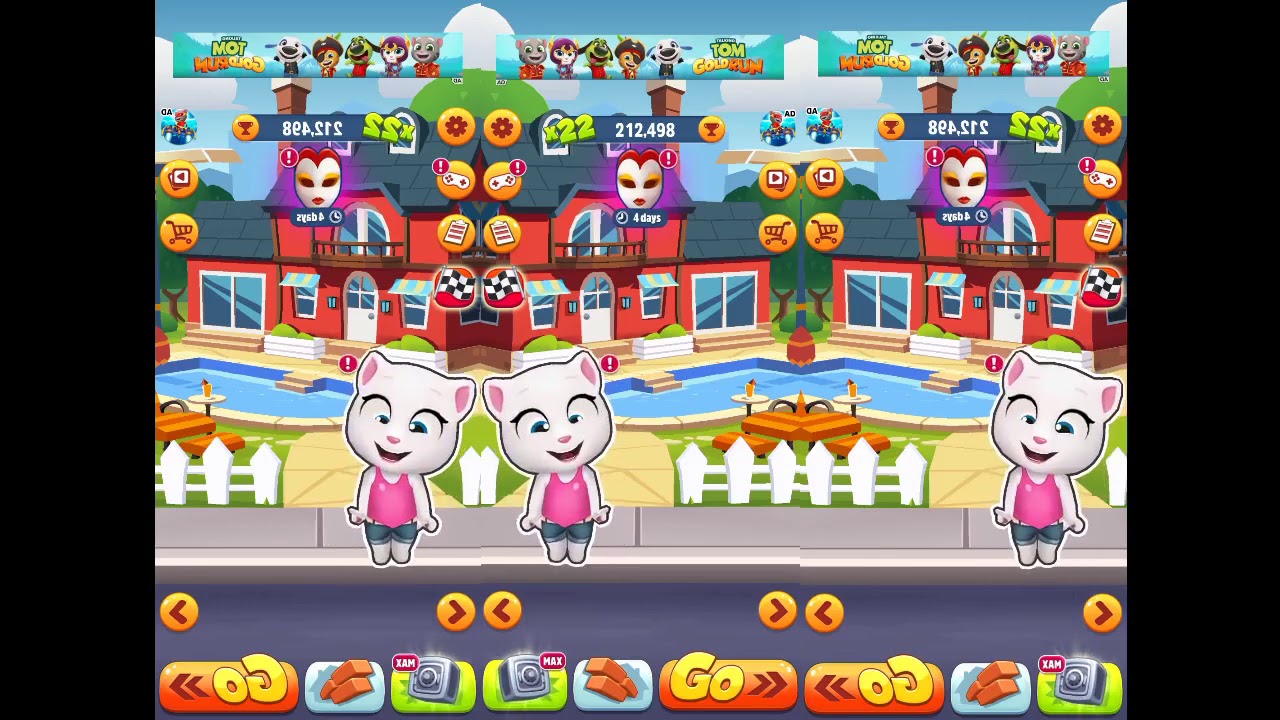 talking Tom gold run mirror game play