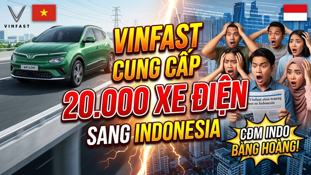 CĐM Indonesia Bàng Hoàng: VinFast Ký Thỏa Thuận Cung Cấp 20.000 Xe Điện