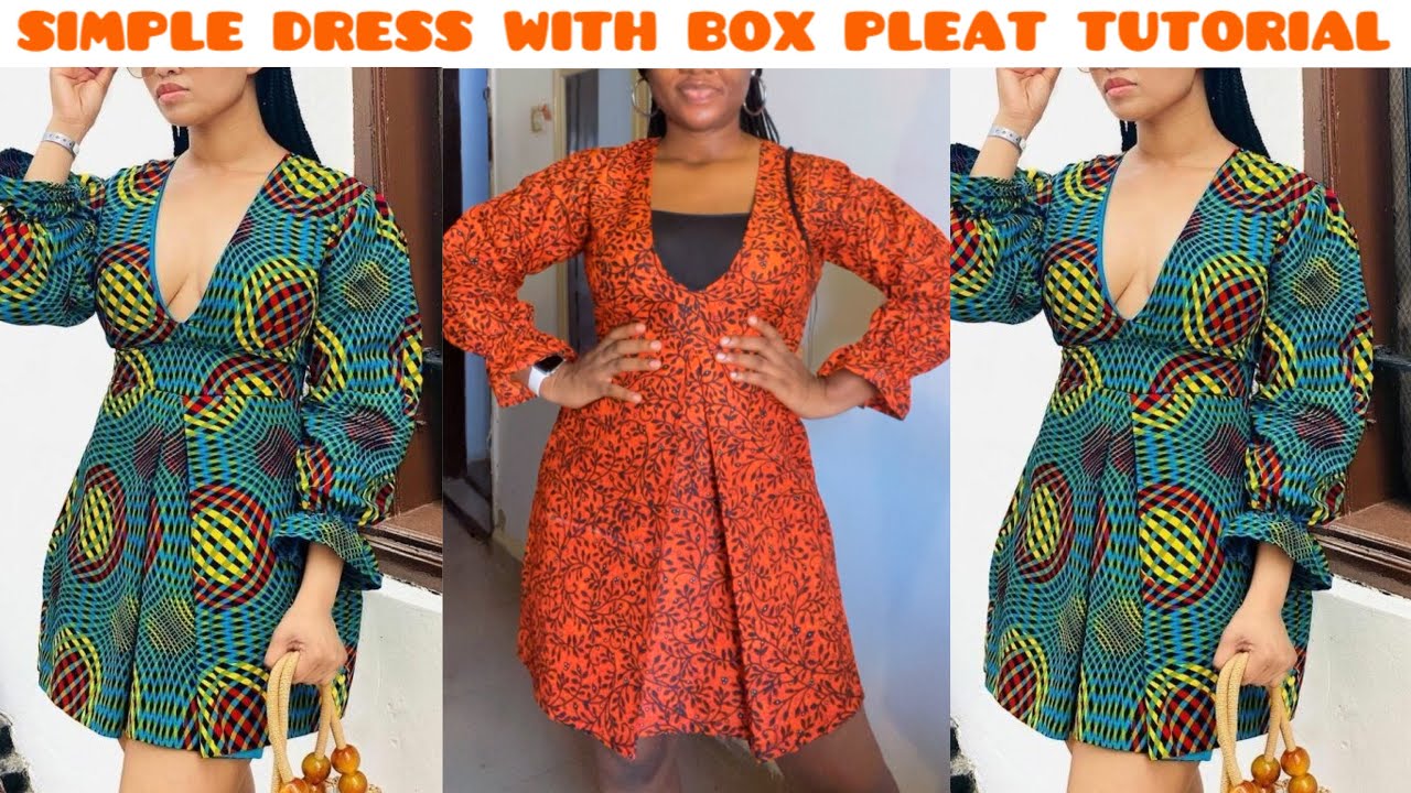 How to Make this Simple A-Line Dress with Stylish Box Pleat design