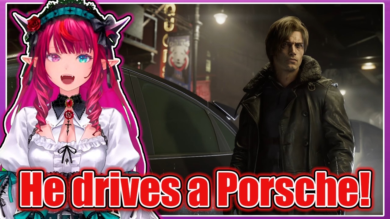 IRyS Reaction to Leon Drives a Porsche in Resident Evil Requiem
