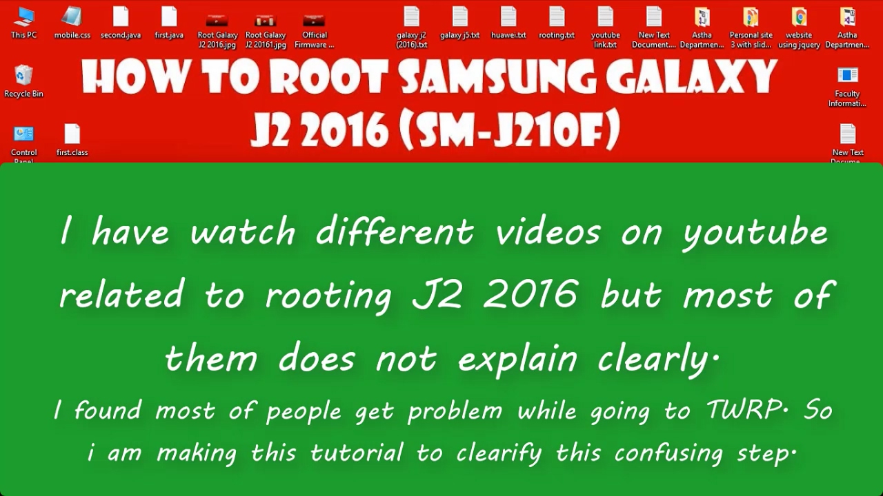 How to root Samsung Galaxy J2 2016 (SM-J210F)