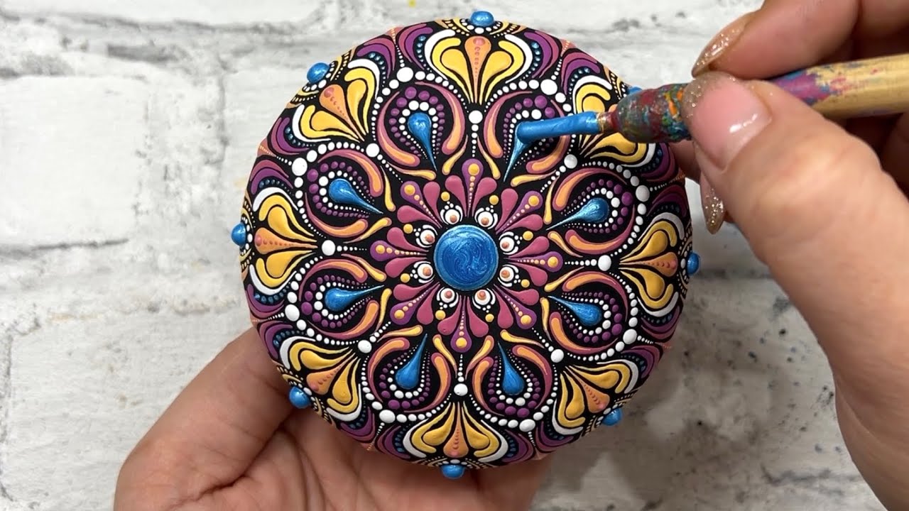 Step by Step Mandala Dot Painting Real-Time Tutorial