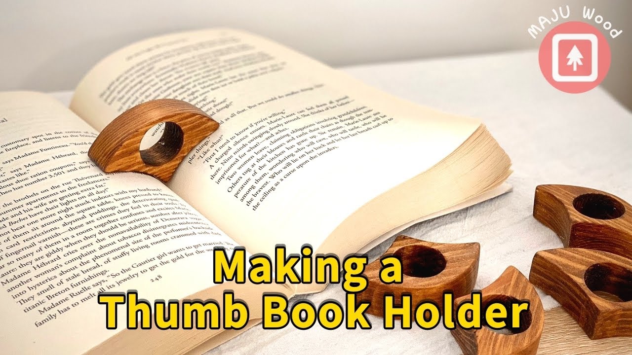 Making a Thumb Book Holder - Woodworking [MAJU Wood]