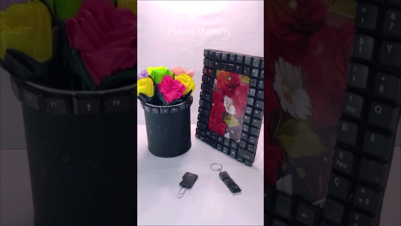 #teclado #computador #artesanato #decoracao #flaviamartins