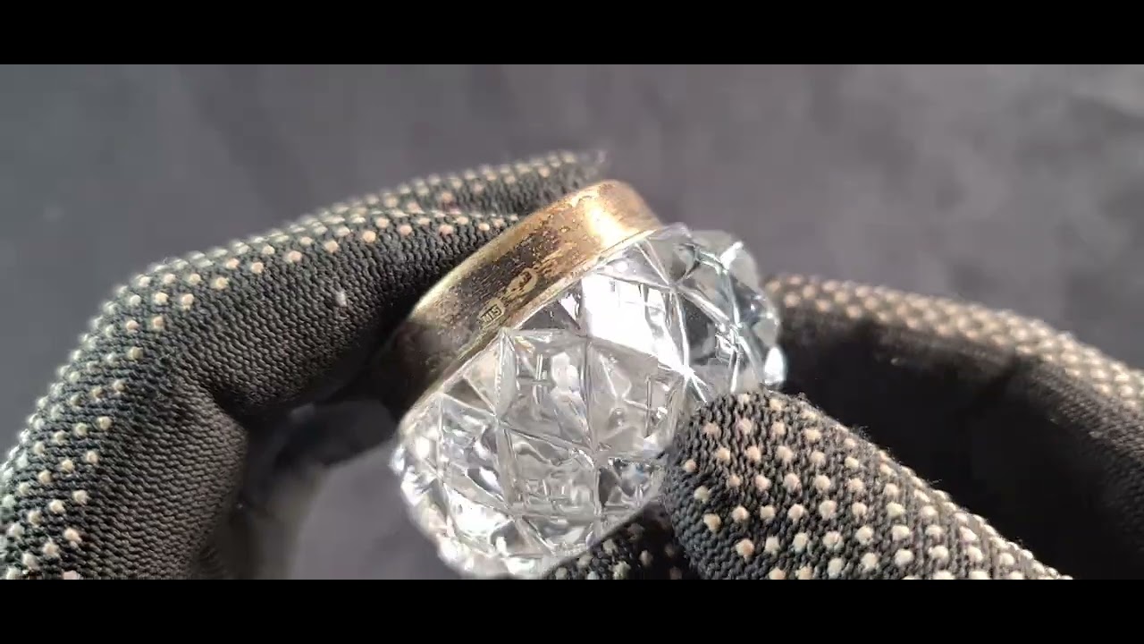 Солонка хрусталь. Серебро. 875 проба