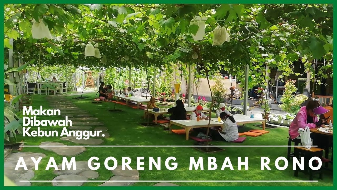 Asyiknya Makan Ayam Goreng Dibawah Kebun Anggur Mbah Rono || Resto Kebun Anggur ||