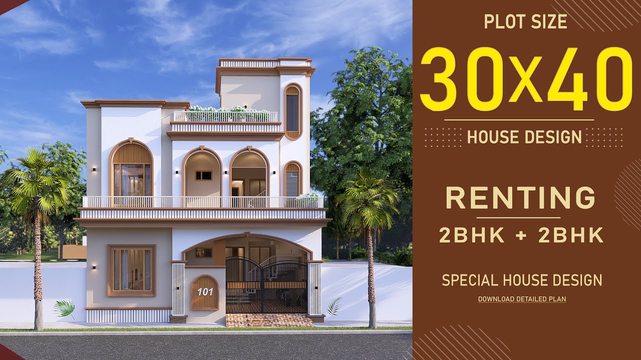 30x40 South Facing House Plan | 2BHK+2BHK | South Facing | 1200 Square Feet House Design | P101
