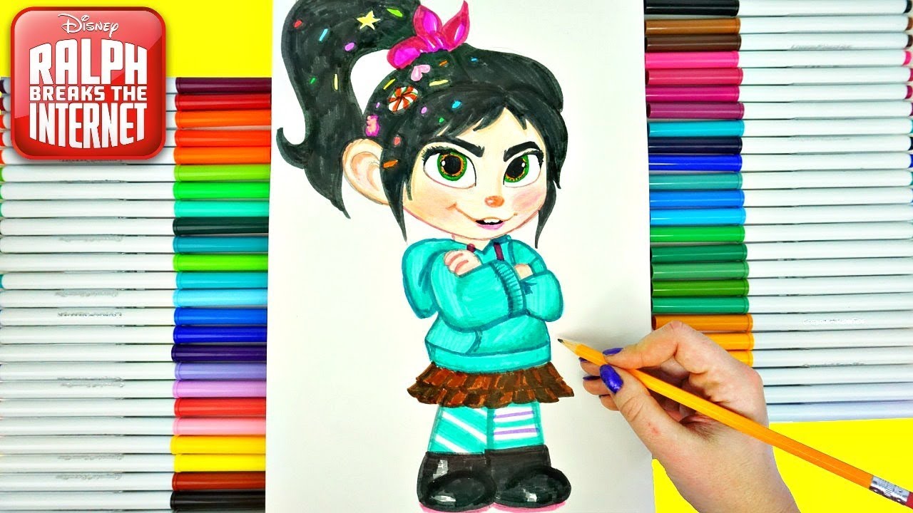 Ralph Breaks The Internet: Vanellope Drawing and Coloring