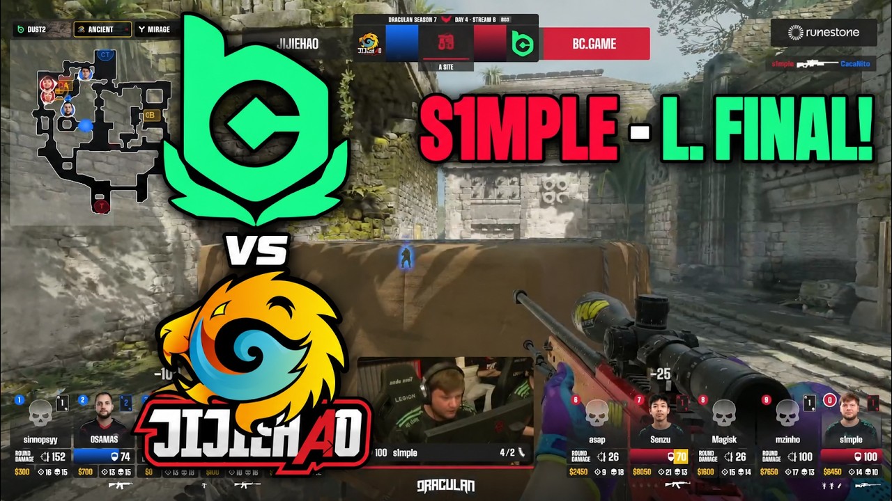 S1MPLE! BC.Game vs JiJieHao - HIGHLIGHTS - Digital Crusade DraculaN Season 7 Lower Bracket Final