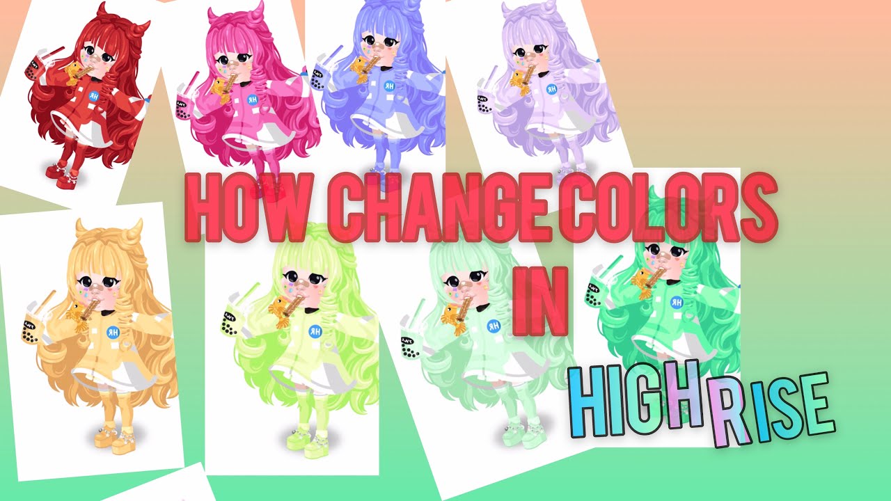 Highrise Virtual World -How to change colors,glitch or code!! 2021 * #highrise #highrisevirtualworld