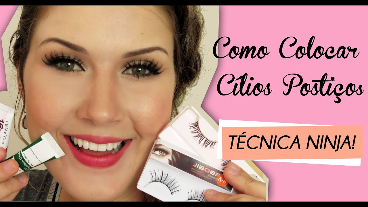 Como colocar cílios postiços|Técnica Ninja!