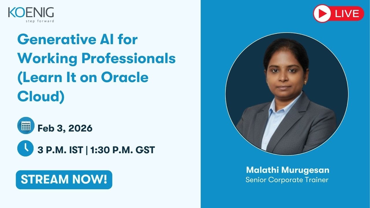 Generative AI for Working Professionals (Learn It on Oracle Cloud)