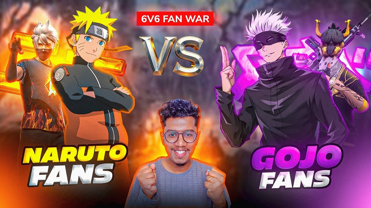 Naruto Fans 🌀 vs Gojo Fans 😈 | 6v6 CS War 🔥 | Ultimate Anime Battle | Akshay Akz