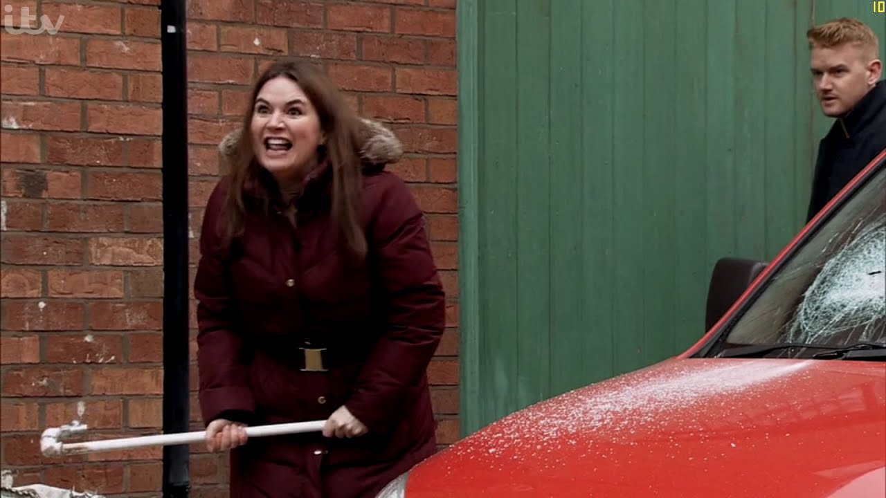 Coronation Street - Anna Attacks Phelan And Smashes Up His Van