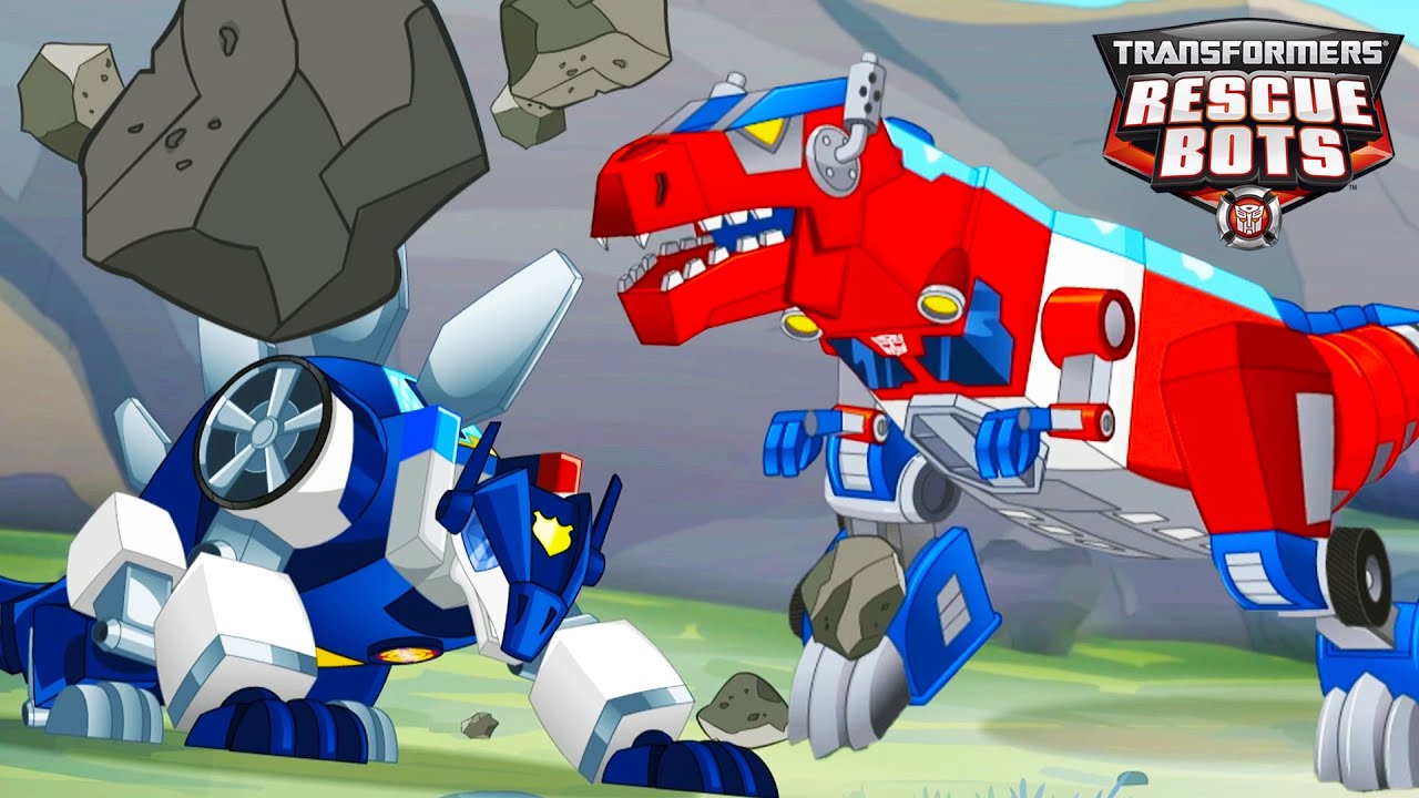 Optimus! No! 🦖⚠️ Transfomers Rescue Bots 🦕 Transformers TV