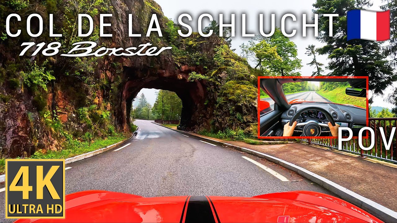 Scenic Drive in France - Col de la Schlucht - PORSCHE 718 Boxster [4K]